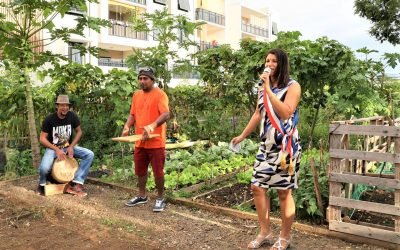 La visite ministérielle du jardin partagé du « Coeur de Ville » de La Possession – 2021