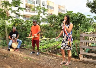 La visite ministérielle du jardin partagé du « Coeur de Ville » de La Possession – 2021